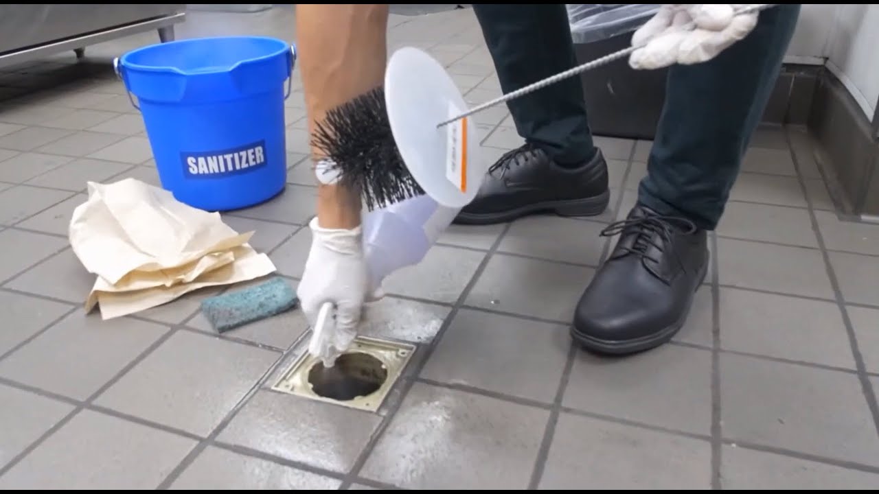 Professional commercial drain scrubbing and maintenance service